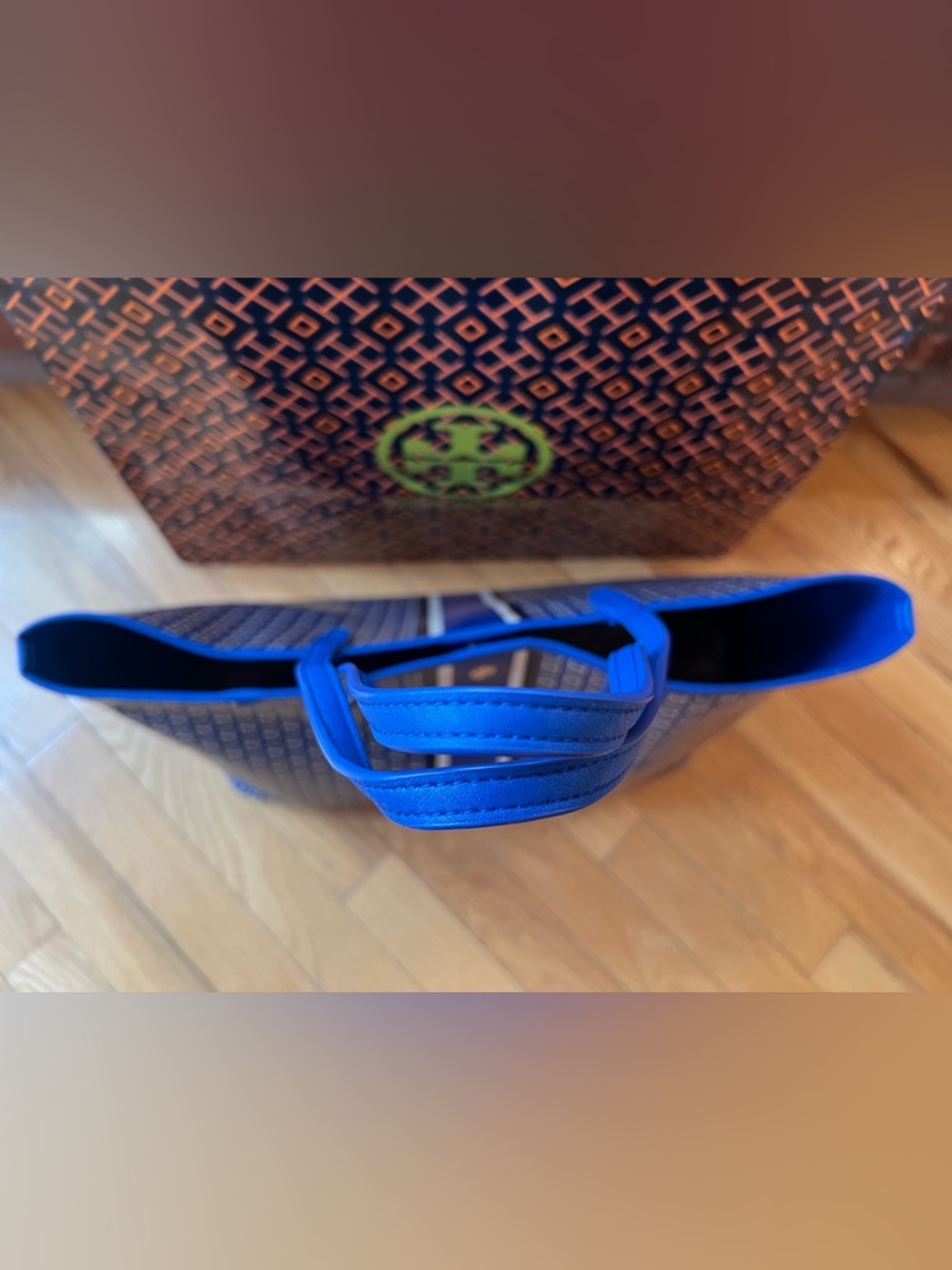 Tory Burch Jewel Blue Gemini Link Tote - Picture 8 of 13